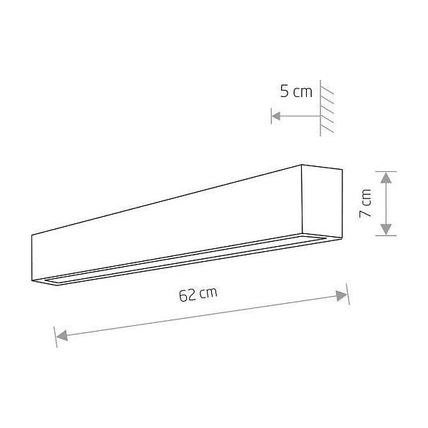 Kinkiet Nowodvorski Biały kinkiet salonowy STRAIGHT WALL 7568 ścienna lampa belka 10360770 5903139756891