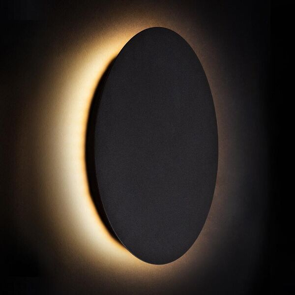 Kinkiet Nowodvorski Czarny kinkiet minimalistyczny Ring 7636 LED 12W 3000K salonowy 10360780 5903139763691