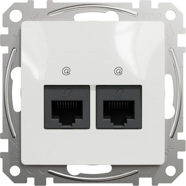 Schneider Electric Sedna Design Gniazdo komputerowe 2xRJ45 kat.5e UTP białe SDD111452 10395002 3606481465931