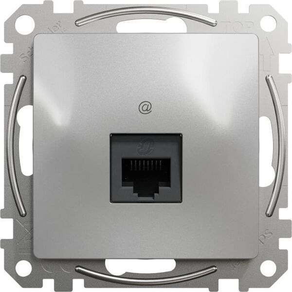 Schneider Electric Sedna Design Gniazdo komputerowe RJ45 kat.6 UTP srebrne aluminium SDD113461 10395003 3606481466808