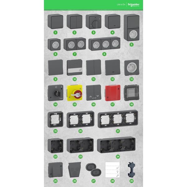 Schneider Electric Mureva Styl Podstawa podtynkowa 1x z pazurkami montażowymi biała MUR39108 10395139 3606480790003