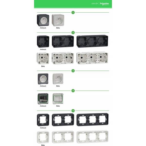 Schneider Electric Mureva Styl Podstawa podtynkowa 1x z pazurkami montażowymi biała MUR39108 10395139 3606480790003