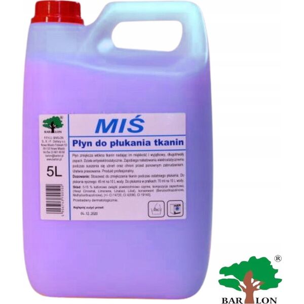 Płyn do płukania Barlon Miś - Płyn do płukania, fioletowy - 5 l 10400960 5906743718415