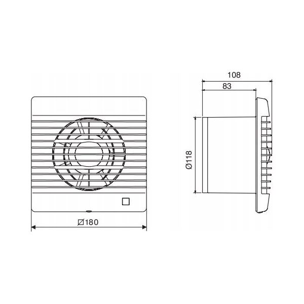 Venture Wentylator łazienkowy DECOR 200CHZ 230V,50HZ 10421834 8413893126405
