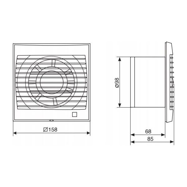 Venture Wentylator łazienkowy DECOR 100CHZ 230V,50HZ 10421838 8413893106049