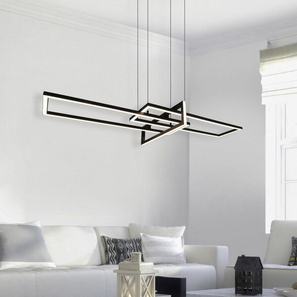 Lampa wisząca Trio Czarny zwis ledowy Salinas 320310332 ramki 34W 3000K nad łóżko 10484272 4017807487923