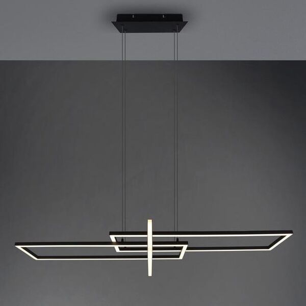 Lampa wisząca Trio Czarny zwis ledowy Salinas 320310332 ramki 34W 3000K nad łóżko 10484272 4017807487923