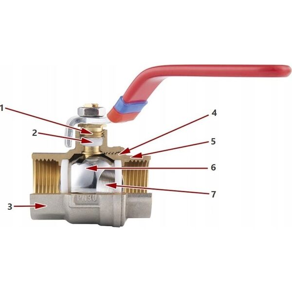 Ferro KFPS3 ZAWÓR KUL. WODNY MOTYL 1'' NAKR-WKR ŚRUBUNEK, F-POWER 10587631 5902194992497