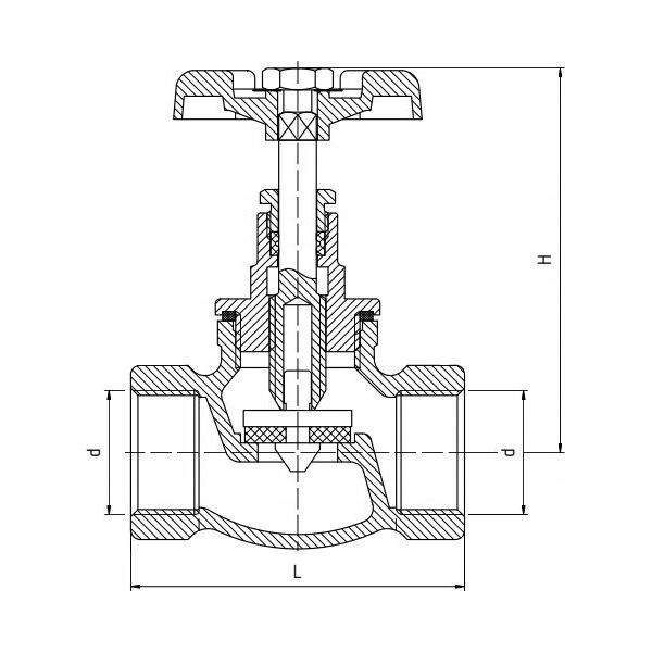 Hydroland ZAWÓR PRZELOT. WODNY ŻELIWNY 2" HYDROLAND // ZPŻ.H.50 10587687 5900308746677