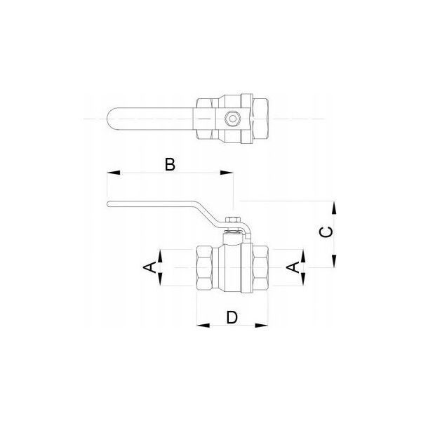 Hydroland ZAWÓR KULOWY WODNY 1/2" TYTAN RĄCZKA W/W // ZKW-15-WW-R-H-TYTAN 10587967 5900308733738