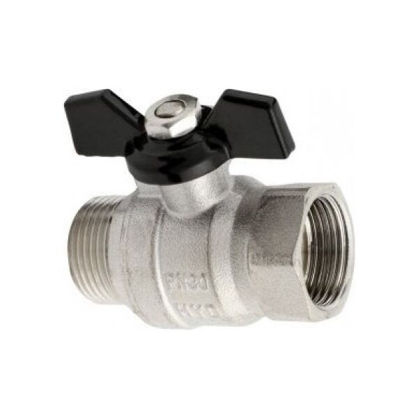 Hydroland ZAWÓR KULOWY WODNY TYTAN 1/2" MOTYL N/W // ZKW-15-WN-M-H-TYTAN 10587969 5900308734414