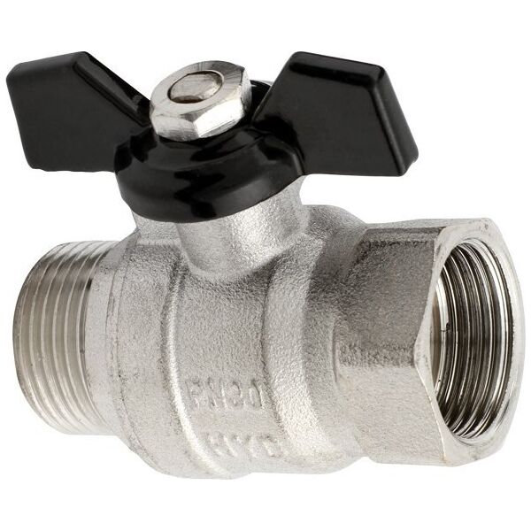 Hydroland ZAWÓR KULOWY WODNY TYTAN 3/4" MOTYL N/W // ZKW-20-WN-M-H-TYTAN 10587970 5900308734421