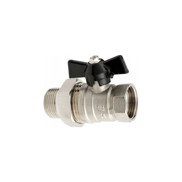 Hydroland ZAWÓR KULOWY WODNY ŚRUBUNEK MOTYL 1" TYTAN W/S// ZKW-25-WS-M-H-TYTAN 10587971 5900308734315