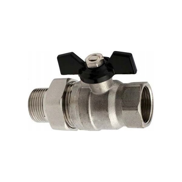 Hydroland ZAWÓR KULOWY WODNY ŚRUBUNEK MOTYL 3/4"" TYTAN W/S // ZKW-20-WS-M-H-TYTAN 10587973 5900308734308