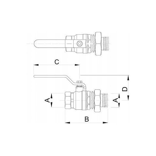 Hydroland ZAWÓR KULOWY WODNY ŚRUBUNEK RĄCZKA 3/4"" TYTAN W/S // ZKW-20-WS-R-H-TYTAN 10587976 5900308747018