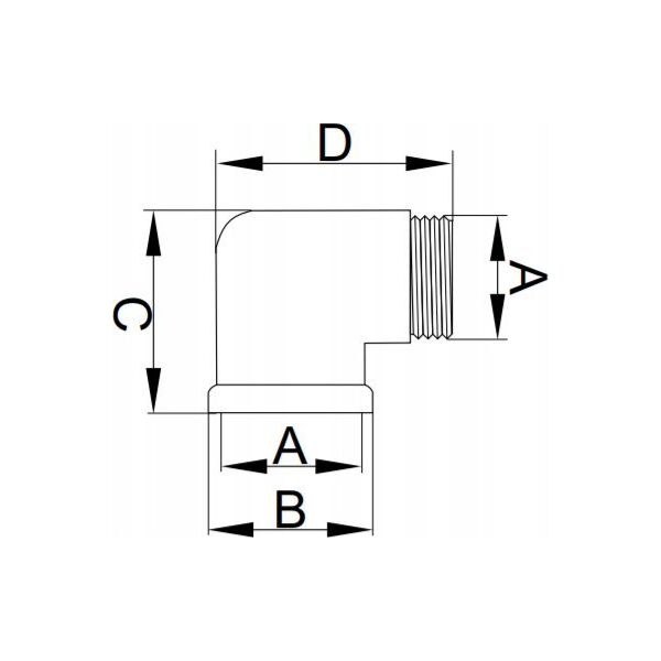 Hydroland KOLANKO MOSIĄDZ 1/2 "7 // ŁM.K.7.15 10598657 5900308733011