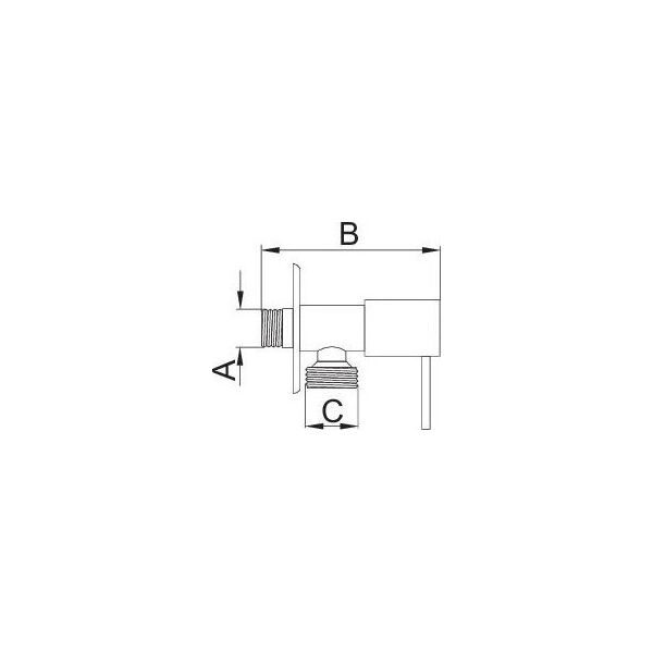 Hydroland ZAWÓR.KĄTOWY 1/2"-3/4" GŁOWICA CERAMICZNA ZK.C20 // ZK.1/2-3/4.H-CERAM 10599309 5900308734018