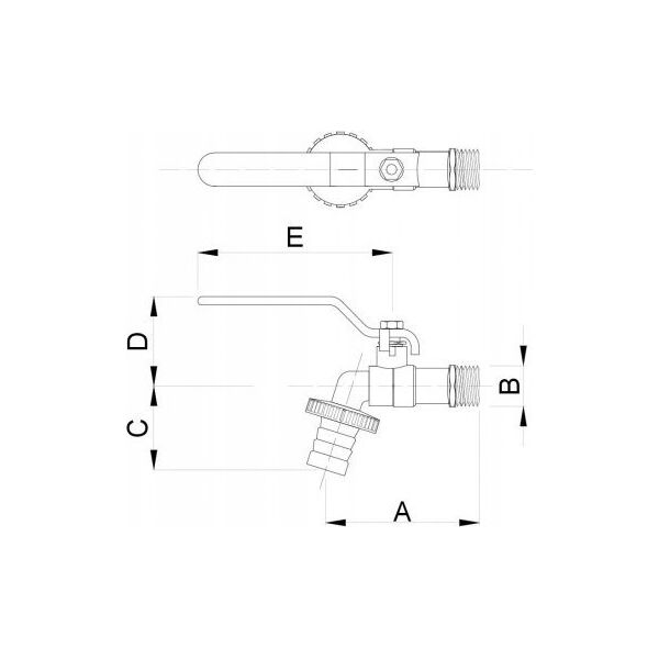 Hydroland ZAWÓR CZERP.KULOWY ZE ZŁĄCZKĄ 1/2" DŁAWIK "H" // ZKC-15-R-H 10599700 5900308737118