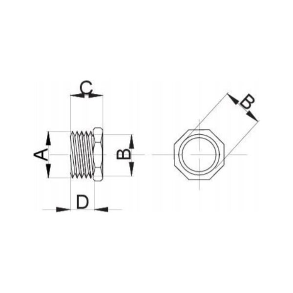 Hydroland REDUKCJA MOSIĘŻNA 1/2X3/8 GZ/GW HYDROLAND // ŁM.RED.1/2X3/8.H 10599740 5900308733202