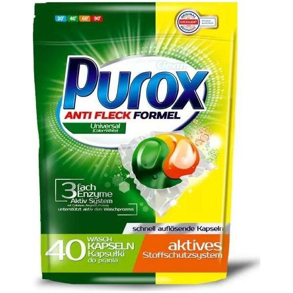 Clovin Purox - Kapsułki żelowe do prania Duocaps 40szt x 18g Universal 10753748 4260418933505