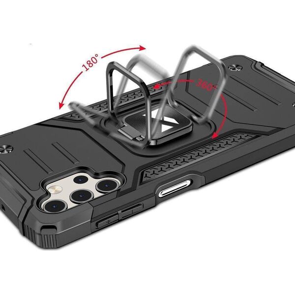 Wozinsky Wozinsky Ring Armor pancerne hybrydowe etui pokrowiec + magnetyczny uchwyt Samsung Galaxy A73 czerwony 10757573 9145576243589