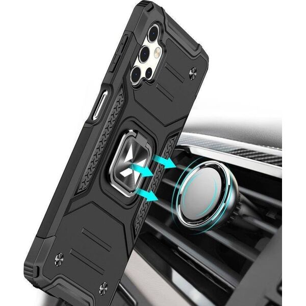 Wozinsky Wozinsky Ring Armor pancerne hybrydowe etui pokrowiec + magnetyczny uchwyt Samsung Galaxy A73 niebieski 10757574 9145576243596
