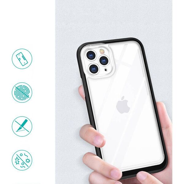 Hurtel Clear 3in1 etui do iPhone 11 Pro Max żelowy pokrowiec z ramką czarny 10757579 9145576242308