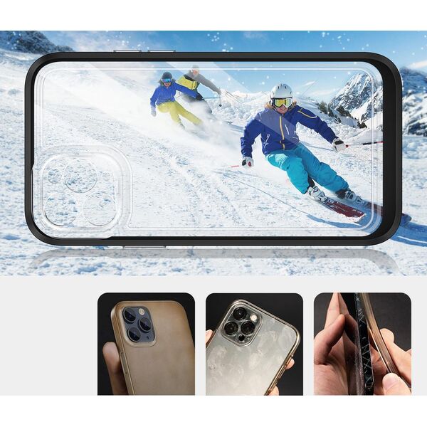 Hurtel Clear 3in1 etui do iPhone 11 Pro Max żelowy pokrowiec z ramką czarny 10757579 9145576242308