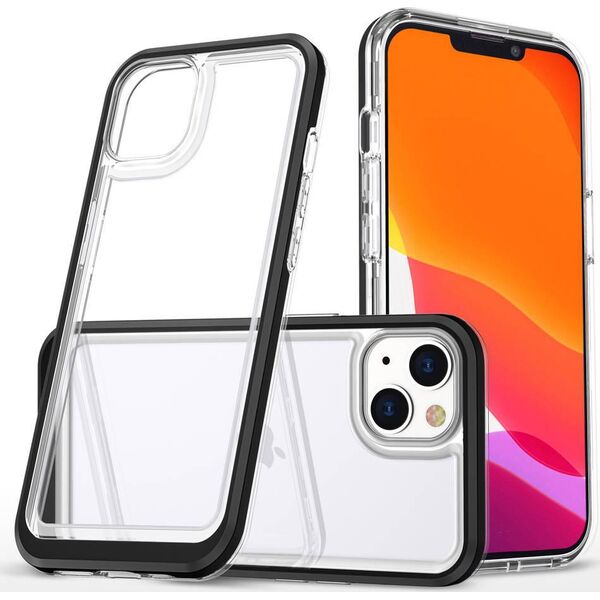 Hurtel Clear 3in1 etui do iPhone 13 mini żelowy pokrowiec z ramką czarny 10757581 9145576242452