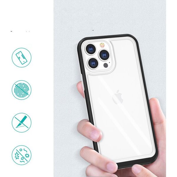 Hurtel Clear 3in1 etui do iPhone 13 Pro Max żelowy pokrowiec z ramką czarny 10757585 9145576242544