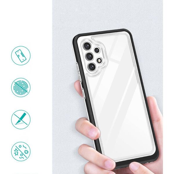 Hurtel Clear 3in1 etui do Samsung Galaxy A32 5G żelowy pokrowiec z ramką czarny 10757591 9145576242698