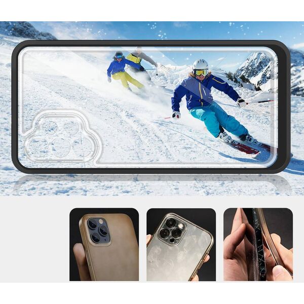 Hurtel Clear 3in1 etui do Samsung Galaxy A32 5G żelowy pokrowiec z ramką czarny 10757591 9145576242698