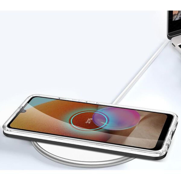 Hurtel Clear 3in1 etui do Samsung Galaxy A32 5G żelowy pokrowiec z ramką czarny 10757591 9145576242698