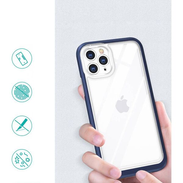 Hurtel Clear 3in1 etui do iPhone 11 Pro Max żelowy pokrowiec z ramką niebieski 10757614 9145576242315