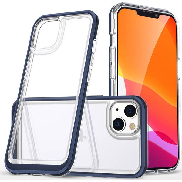 Hurtel Clear 3in1 etui do iPhone 13 żelowy pokrowiec z ramką niebieski 10757620 9145576242490