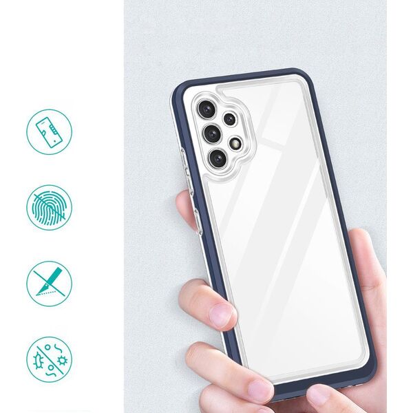 Hurtel Clear 3in1 etui do Samsung Galaxy A32 5G żelowy pokrowiec z ramką niebieski 10757637 9145576242704