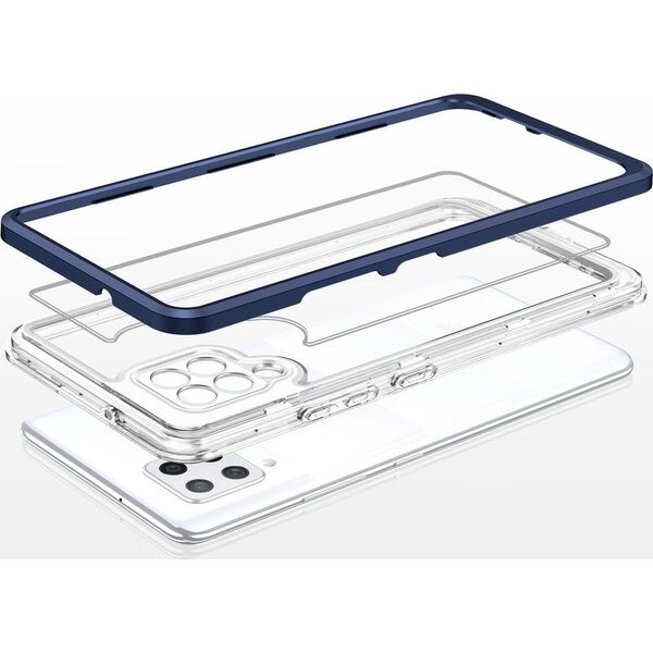 Hurtel Clear 3in1 etui do Samsung Galaxy A42 5G żelowy pokrowiec z ramką niebieski 10757639 9145576242735