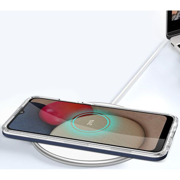 Hurtel Clear 3in1 etui do Samsung Galaxy A03s (166) żelowy pokrowiec z ramką niebieski 10757662 9145576243060