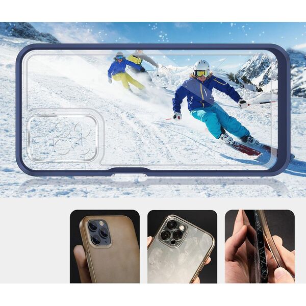 Hurtel Clear 3in1 etui do Xiaomi Redmi 10 żelowy pokrowiec z ramką niebieski 10757664 9145576243091