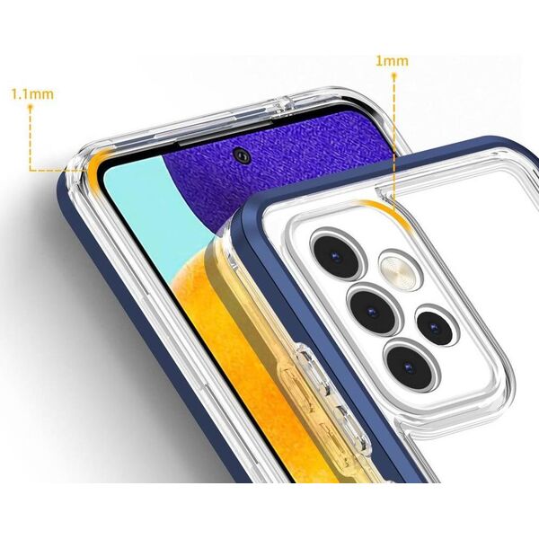 Hurtel Etui Clear 3in1 etui do Samsung Galaxy A33 5G żelowy pokrowiec z ramką niebieski 10757670 9145576244494