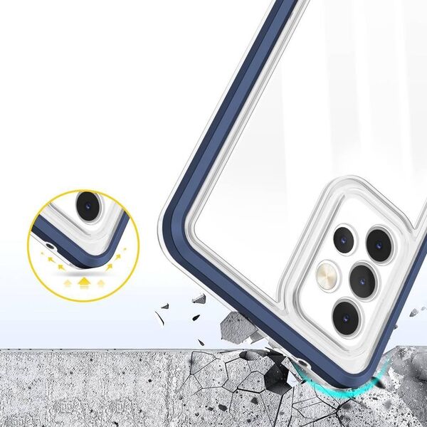 Hurtel Etui Clear 3in1 etui do Samsung Galaxy A73 żelowy pokrowiec z ramką niebieski 10757671 9145576244586