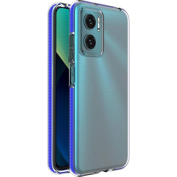 Hurtel Spring Case pokrowiec żelowe etui z kolorową ramką do Xiaomi Redmi 10 ciemnoniebieski 10757684 9145576244135