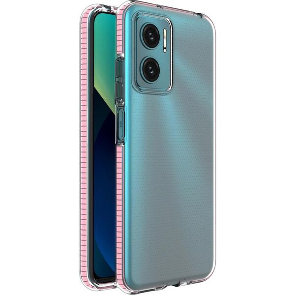 Hurtel Spring Case pokrowiec żelowe etui z kolorową ramką do Xiaomi Redmi 10 jasnoróżowy 10757687 9145576244128