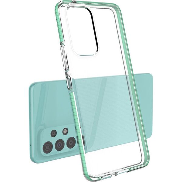 Hurtel Spring Case pokrowiec żelowe etui z kolorową ramką do Samsung Galaxy A73 ciemnoniebieski 10757690 9145576244258