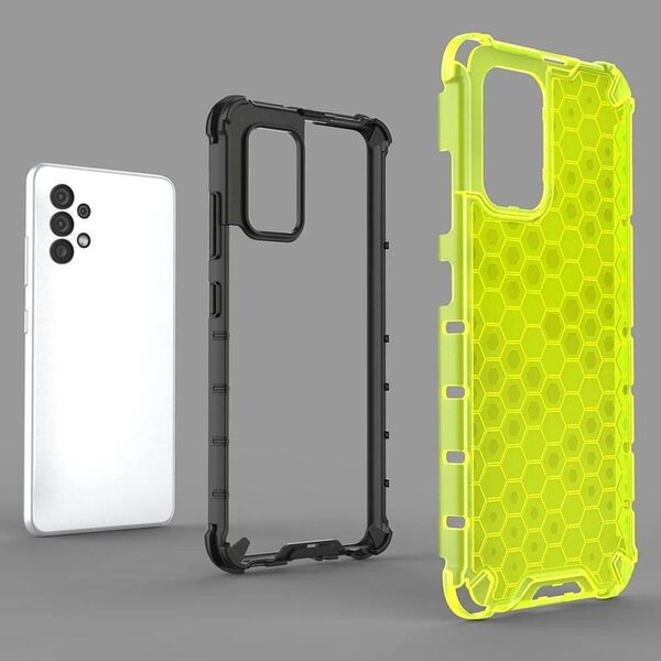 Hurtel Honeycomb etui pancerny pokrowiec z żelową ramką Samsung Galaxy A03s (166,5) niebieski 10757731 9145576244975