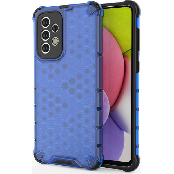 Hurtel Honeycomb etui pancerny pokrowiec z żelową ramką Samsung Galaxy A33 5G niebieski 10757737 9145576244760