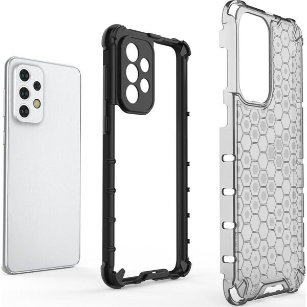 Hurtel Honeycomb etui pancerny pokrowiec z żelową ramką Samsung Galaxy A33 5G niebieski 10757737 9145576244760