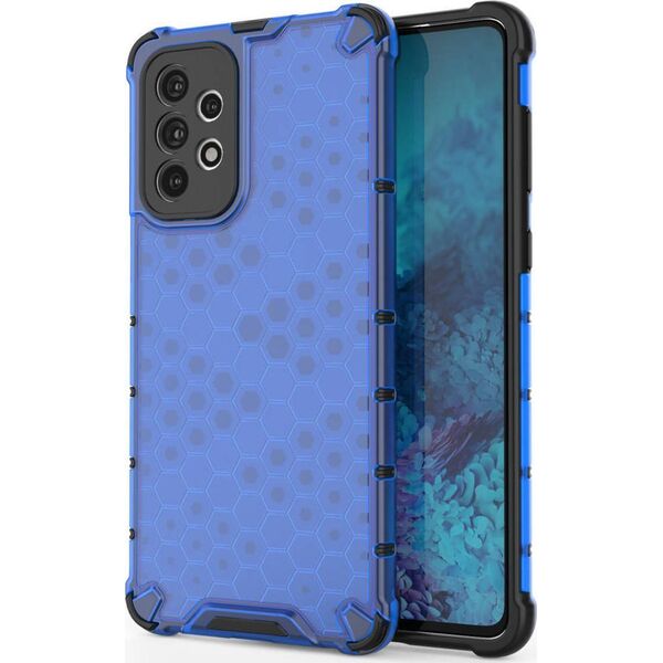 Hurtel Honeycomb etui pancerny pokrowiec z żelową ramką Samsung Galaxy A73 niebieski 10757742 9145576244678