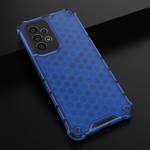 Hurtel Honeycomb etui pancerny pokrowiec z żelową ramką Samsung Galaxy A73 niebieski 10757742 9145576244678