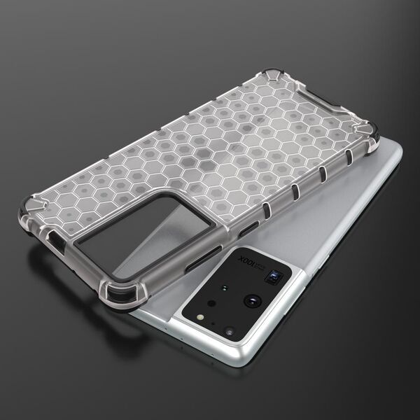 Hurtel Honeycomb etui pancerny pokrowiec z żelową ramką Samsung Galaxy S22 Ultra niebieski 10757744 9145576244883